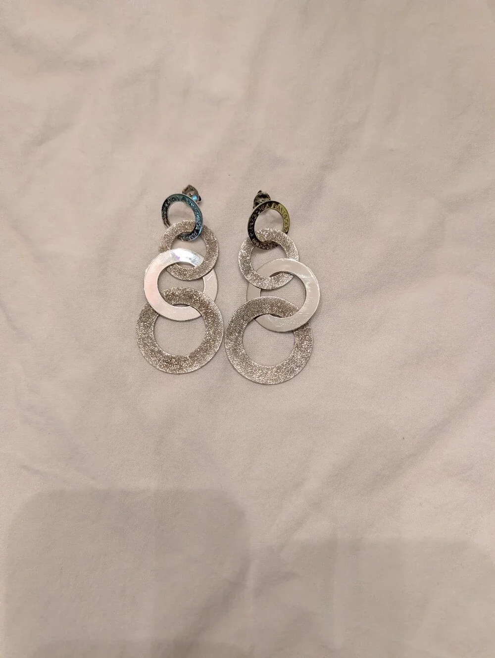 Pianegonda Sterling Silver Italian Hoop Drop Earrings - Women's Jewelry